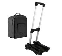 Mikikit Heavy Duty Aluminum Alloy Folding Hand Truck Trolley with Portable Black Carry Bag, Foldable Luggage Cart for Travel and Shopping Use