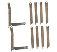 Mikikit Heavy Duty Iron Lid Support Hinges for Wooden Box Lid with Strong Fixed Function and Mounting Screws, Sturdy Antique Hinges for Wood Box and Cabinet Use