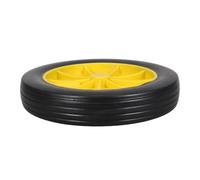 Mikikit Heavy Duty Replacement Rubber Caster Wheel 20cm Swivel Roller with Deep Tread for Cleaning Cart and Sanitation Cart, Impact-resistant Rubber Wheel Suitable for Outdoor Commercial