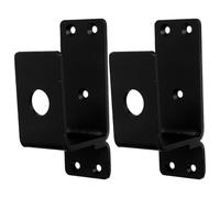 Mikikit Heavy Duty U Shaped Door Barricade Brackets Security Bar Holder with Pull Down Design Made of Carbon Steel for Home and Public Places
