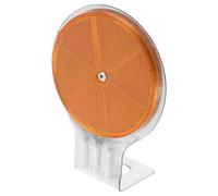 Mikikit Highway Reflective Marker round Abs Plastic Reflector with Mounting Hole, High Visibility and Antiaging Traffic Reflectors for Roadside and Traffic Warnings
