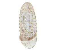 Mikikit Holy Water Font Wall Hanging Decor for Catholic Entrance Elegant Religious Vessel for Home Blessings and First Communion Lightweight Catholic Living Wall Decor