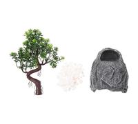 Mikikit Humid Hide Leopard Gecko Resin Hiding Cave with Fine Details and Safe Resin Rocks, Creative Reptile Hide Stone for Terrariums Accessories and Reptile Amphibian Habitat Hideouts