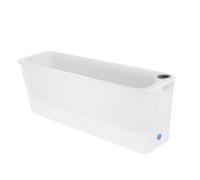 Mikikit Indoor Planter Rectangular Long Plastic Self Watering Flower Pot with Visible Water Window, Space Saving Design and Breathable Root System for Herbs and Plants, Window Sill Use