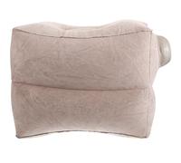 Mikikit Inflatable Footrest Foot Pillow Double-Layer Gray Airplane Travel Leg Cushion Under Desk Foot Rest for Office and Boys and Girls Comfortable Height Adjustable Leg Support