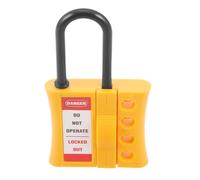 Mikikit Insulated Nylon Lockout Hasp for Electrical Hazard Safety Lock, Multi-User 4-Hole Group Lockout Device for Circuit Panels and Industrial Machines