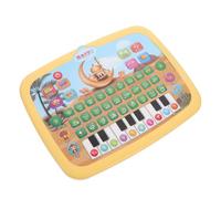 Mikikit Interactive Arabic Learning Pad, Early Education Sound with Alphabet Music Games, Yellow Language Studying Tablet for Boys