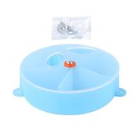 Mikikit Interactive Parrot Random Color Foraging Bird Feeder Wheel-like Plastic Chew Blue Bird Prevents Negative Behaviour and Encourages Engagement for Cage and Play Gym