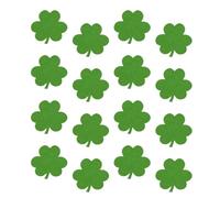 Mikikit Irish Celebration Shamrock Cup Coasters Set 16Pcs, Green Clover Drink Mats for St Patrick'S Day, Party Table Protectors