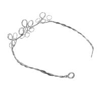 Mikikit Iron Metal Headband Wire Frame with Polished Surface and Easy Assembly Interface, Large Single Circle DIY Crafting Base for Teens and Adults, for Mardi Gras Costume Party