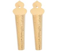 Mikikit Large Brass Hanging Incense Burner Pair for Wall Mount Home Use No Drill Installation Incense Holder with Aromatherapy Diffuser for Meditation and Prayer