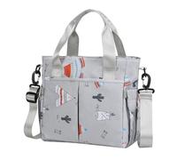 Mikikit Large Capacity Stroller Diaper Bag with Multi-layer Partition and Bottle Insulation, Nylon Material Shoulder Bag for Bringing and Commuting, Three Way Wearing Multi-scenario Use