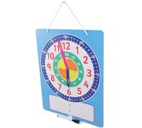 Mikikit Learn Clock for Boys and Girls Dry Erase Surface Teaching Clock for Telling for Ages for Home School Classroom Supplies and Party