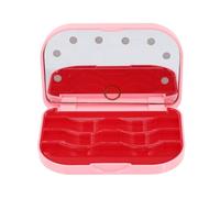 Mikikit LED Eyelash Case Eyelash Organizer Lightweight Plastic with Sufficient Storage Space for Traveling and Friends Gathering Random Color
