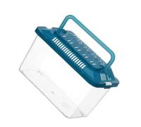 Mikikit Lightweight Compact Plastic Pet Transport Box for Reptiles and Goldfish with Design, Portable Aquarium Carrier Suitable for Turtle Fish Tank and Small Pets