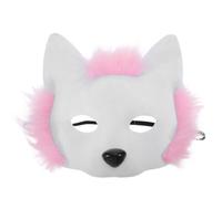Mikikit Lightweight Half Face Fox Costume Mask for Women with Realistic Plush Velvet and Sponge Material, Unobtrusive Feel for Halloween Costume and Fox Cosplay Parties