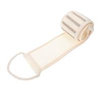 Mikikit Linen Exfoliating Back Scrubber Towel for Adults, Long Bath Shower Washcloth with Back Scrubbing Strap, Natural Fiber Body Scrubber Suitable for Home and Spa Use