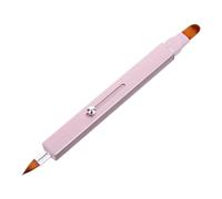 Mikikit Lip Brush Lipstick and Artificial Fiber Bristles Precise Retractable Double-Ended with Ergonomic Handle Application Compact Lightweight Design for Women and Lip Gloss for-The-Go