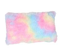 Mikikit Long Shaggy Plush Pillowcase Decorative Cushion Cover 50x70cm Crystal Velvet Sofa Pillow Protective Cover for Bedroom and Living Room