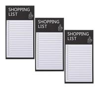 Mikikit Magnetic Tearable Shopping Notepads 3pcs Grocery List Notebooks with Unique Style for Daily Planning and Fridge Organization