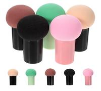 Mikikit Makeup Sponge Puff Soft Plastic and Sponge Material Mushroom Shape 10pcs for Wet and Dry Use Suitable for Professional Makeup Artists