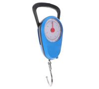 Mikikit Mechanical Fishing Scale with Hook 35Kg Blue ABS+Metal Portable Spring Balance for Kitchen Cooking and Travel Weighing