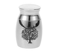 Mikikit Medium Metal Pet Urn for Ashes, Stainless Steel Memorial Jar, Lightweight and Sturdy Keepsake for Dog and Pet Funeral Or Memorial
