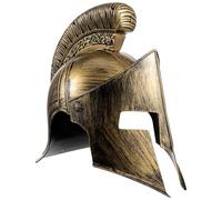 Mikikit Men Roman Costume Soldier Performance Hat Unique Design Plastic Helmet with Comfortable Lining Easy to Wear for Themed Parties and Cosplay Featuring Grandness of The Ancient Roman