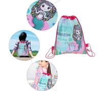 Mikikit Mermaid Drawstring Storage Pouch Boys and Cartoon Drawstring School Bag Non-Woven Material Lightweight Sturdy for Daily Use and Organization