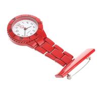 Mikikit Metal Clip-On Nurse Pocket Watch with Glass and Date Function, Water Resistant, Designed for Nurses and Medical Professionals