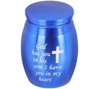 Mikikit Metal Mini Urn Simple and Elegant Design for Ashes Storage, Fading and Rusting Resistant Hard Structure Suitable for Loved and Pets Memorial Keepsake
