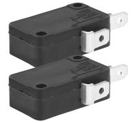Mikikit Micro Switch Replacement Parts Plastic and Metal Material with 2-pin Normally Open Design 2pcs Universal Compatibility Easy and Precise Microwave Oven for Household Appliances