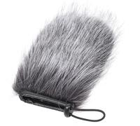 Mikikit Microphone Wind Screen Windscreen Muff Cover with Artificial Fur, Windproof and Prevents Saliva, 12cm Fluffy Mic Cover for Outdoor Use and Condenser Microphones