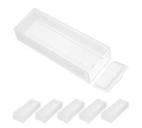 Mikikit Microscope Slide Holder 6pcs Plastic Storage Box with Secure Cover for Lab Use and Science Education