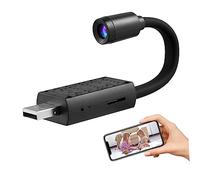 Mikikit Mini Home Security Camera for Indoor Use with Remote Monitoring and Motion, Compact Household Monitor Compatible with V380 Pro App, 720p Usb Night Vision Random Style