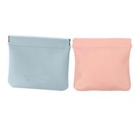 Mikikit Mini Makeup Bags with Magnetic Closure 2pcs Pu Leather Portable Cosmetic Organiser for Lipstick and Little Things, for Work and School