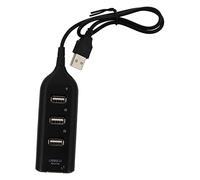 Mikikit Mini Usb 2.0 Hub 4-port Splitter Practical Usb Expansion Transfer Compatible Laptop and Desktop for Data Sync and Charging