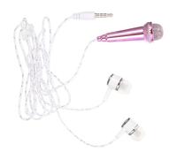 Mikikit Miniature Microphone No External Power Required with Voice Recording Function Plastic Portable Mic for Phone Suitable for Live-streaming and Video Blogging