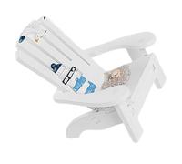 Mikikit Miniature White Mediterranean Beach Chair Model Mini Dollhouse Chair Prop for Micro Landscape Decoration for Dollhouse and Seaside Scenes