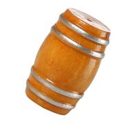 Mikikit Miniature Wooden Beer Barrel Ornament for Dollhouse Decor, Tiny Vintage Style Mini House Accessory, Small Rustic Wine Barrel Figurine for Collectibles and Crafts