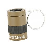 Mikikit Monocular with Rotating Focus and Built-in Finger Ring Miniature 2.5x17.5mm Lightweight Metal and Plastic Design for Watching Ball and Business Trip Outdoor Use