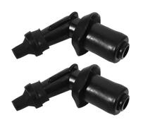 Mikikit Motorbike Spark Plug Caps 2Pcs Black Plastic Material with Easy Replacement for Scooters and Dirt Bike Accessories