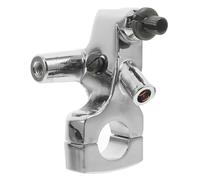 Mikikit Motorcycle Clutch Lever Perch with Chrome Plated Mirror Mount, Brake Handle Lever Replacement, Handlebar Clamp Bracket for Motorbike Rearview Mirror Accessories