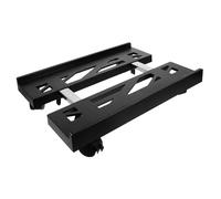 Mikikit Movable Computer Tower Stand with Casters CPU Holder Under Desk for Home Office Black Desktop Holder with Smooth Surface and Flexible Layout