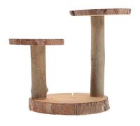 Mikikit Multi-Tiered Wooden Cake Stand 3 Tier Rustic Dessert Display for Wedding Tables, Birthday Parties, and Home Use