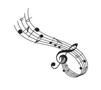 Mikikit Music Notes Wall Sticker Decals Black PVC Self-Adhesive Environmental Friendly 24x58cm for ’ Room Home Decor Removable Wall Paste