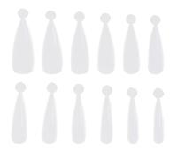 Mikikit Nail Extension Model Easy to Apply and Reusable Diamond Shape with 12 Size Nail Tips, White Plastic Material for Party and Holiday Events