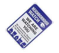 Mikikit Neighborhood Security Warning Sign We Are Watching You Sign for Indoor Outdoor Use Fade Resistant Powerful Deterrent with Pre Drilled for Easy Installation
