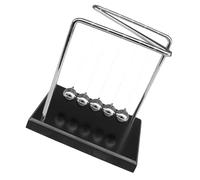 Mikikit Newton’s Cradle Swinging Pendulum Balls Metal Balance Physics Learning Tool Educational Science Ornament for Home Office Desktop Stress Relief Decoration (large 18x11.8x18.2cm)