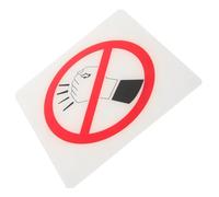Mikikit No Knocking Sign Acrylic Wall Mount No Tapping Label Public Doorplate Reminder for Office Home Protection